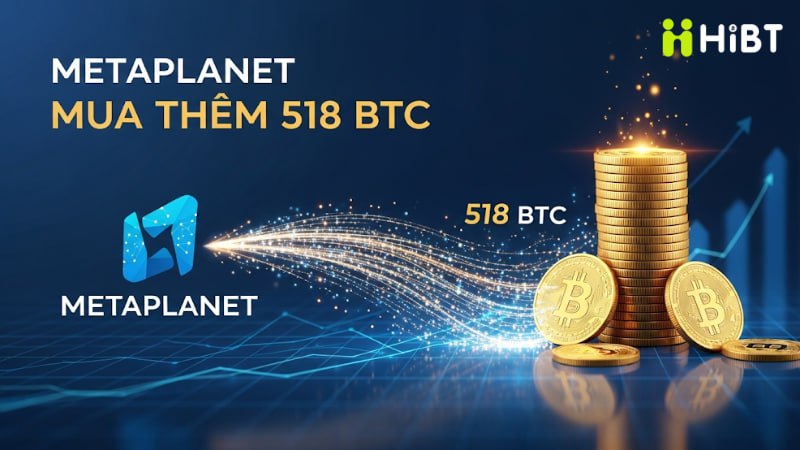 Metaplanet Mua Thêm 518 BTC Trị Giá Gần 62 Triệu USD: Lợi Nhuận Tăng 17% và Vị Thế Thứ 5 Trên Thị Trường Bitcoin