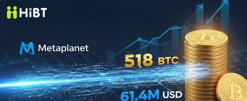 Metaplanet Mua Thêm 518 BTC Trị Giá Gần 62 Triệu USD: Lợi Nhuận Tăng 17% và Vị Thế Thứ 5 Trên Thị Trường Bitcoin-Hibt