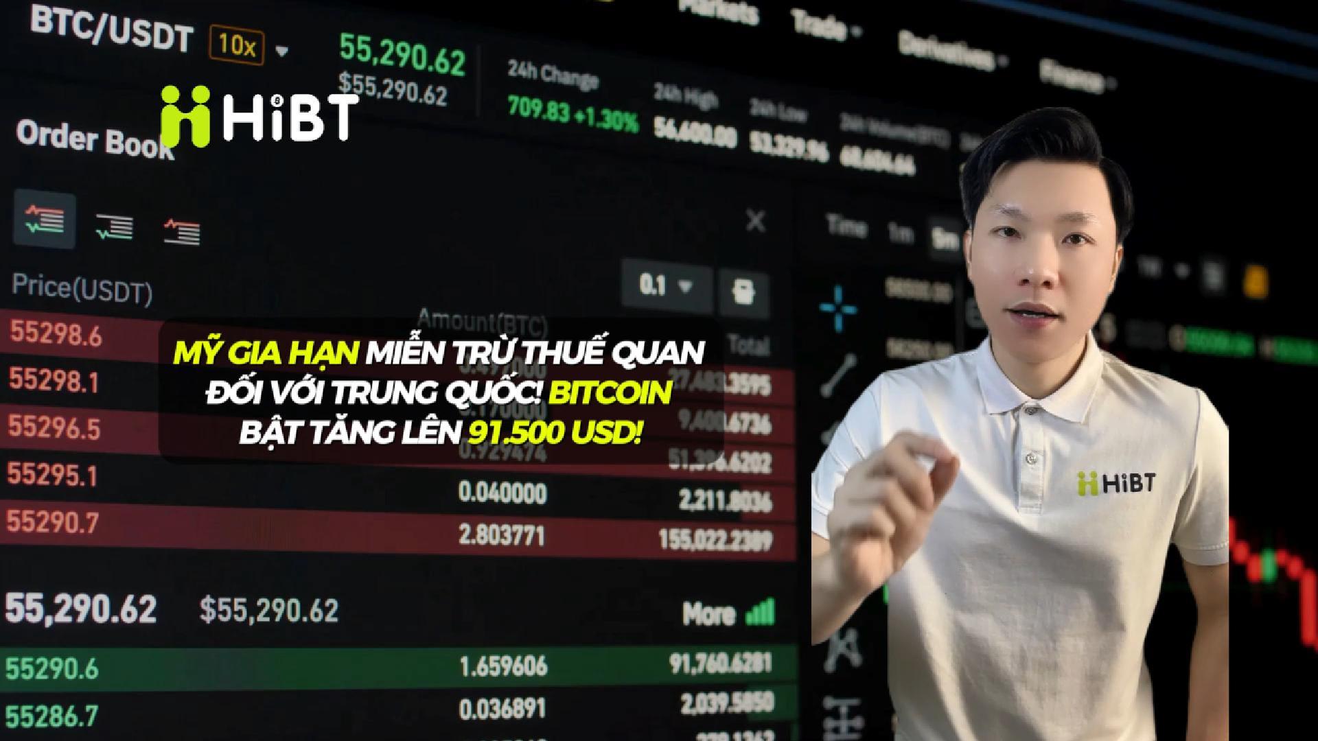 Mỹ nới thuế Trung Quốc – Bitcoin bật tăng mạnh-Hibt