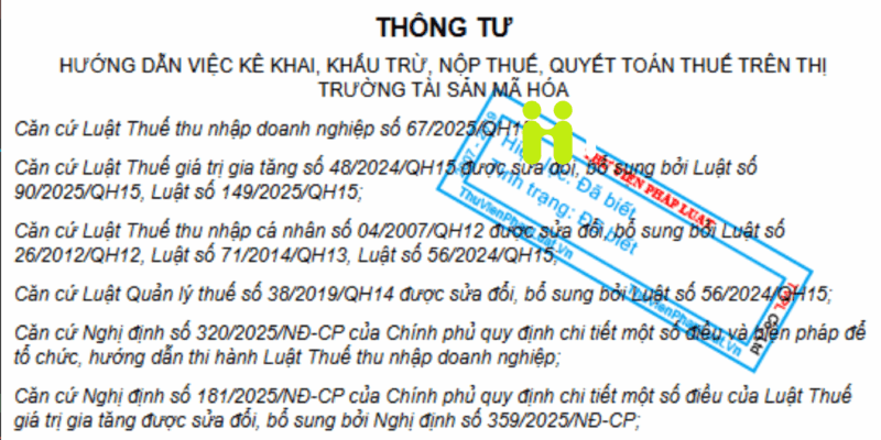 Bộ Tài chính ban hành Thông tư 41: Hướng dẫn kê khai và khấu trừ thuế tài sản mã hóa
