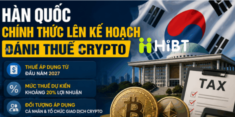 Hàn Quốc Chuẩn Bị Đánh Thuế Crypto Từ Đầu Năm 2027: Nhà Đầu Tư Cần Chuẩn Bị Gì?-Hibt