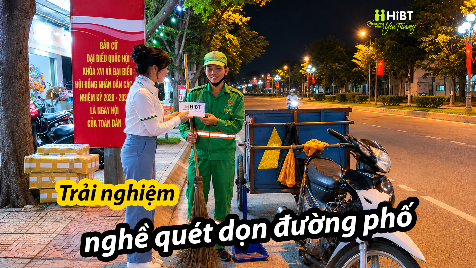 HiBT - Theo chân cô quét dọn đường phố-Hibt